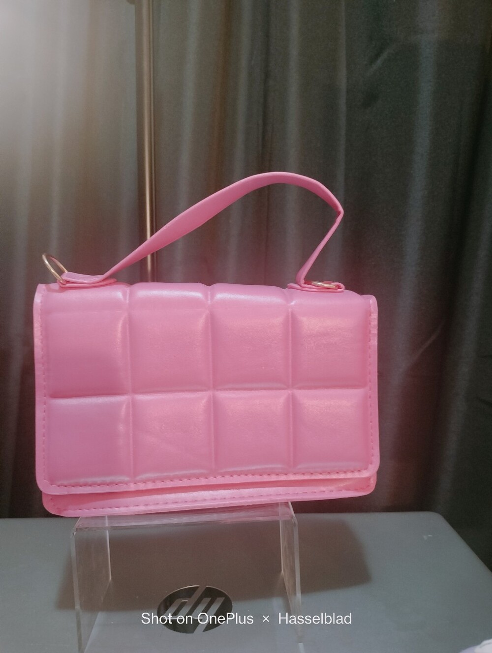 Pink Quilted Top-Handle Women’s Bag